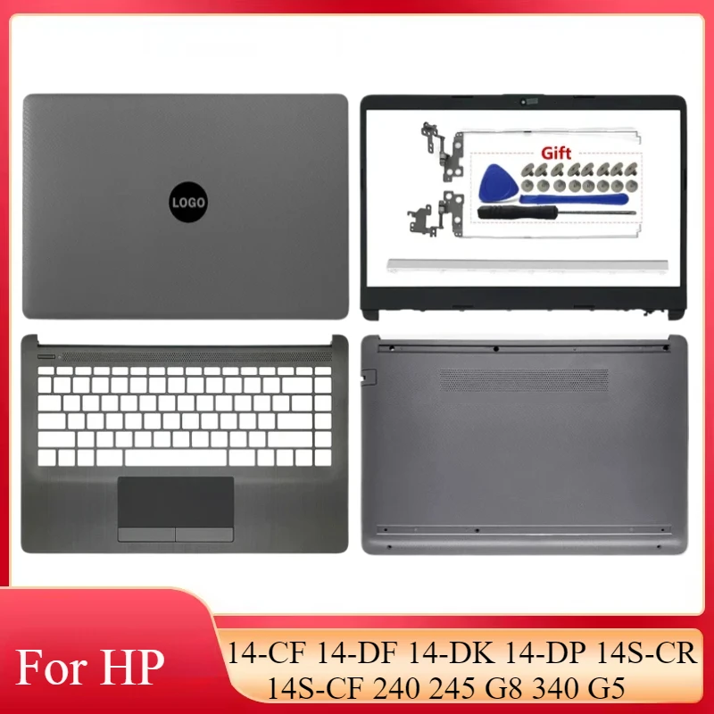 Pre HP HP 14-CF 14-DF 14-DK 14-DP 14S-CR 14S-CF 240 245 G8 340 G5 TPN-I130 I135 LCD Zadný kryt Bezel PalmRest Spodná šedá šedá farba