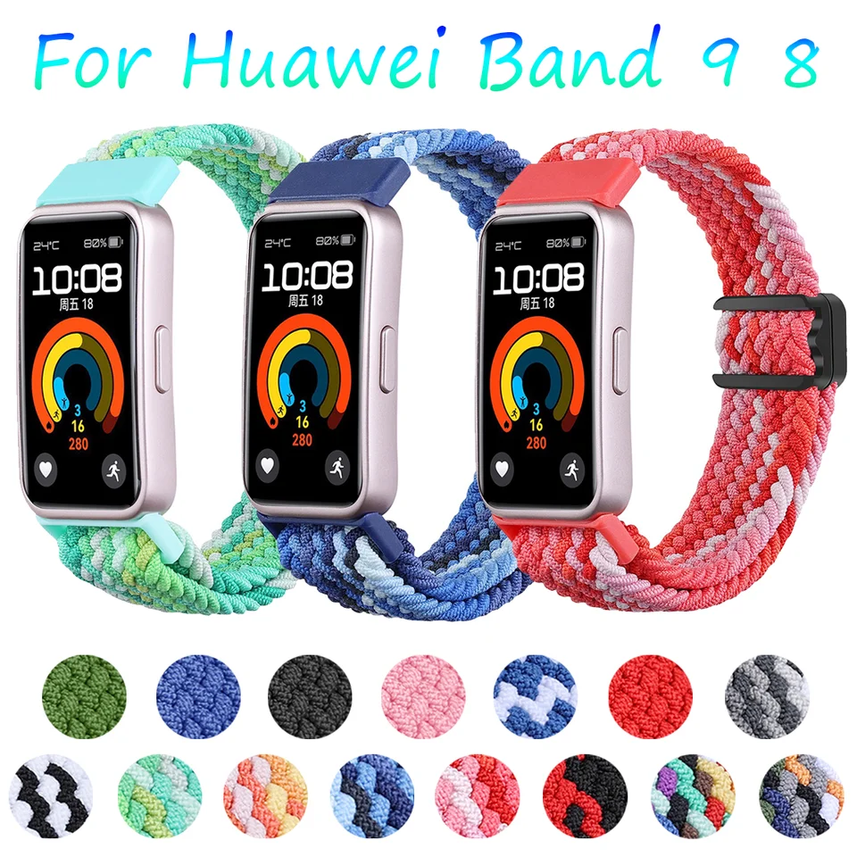 Pre Huawei Band 9 8 Nylon Braided Magnetic Strap Náramok Smart Watch Náhradný náramok náramku