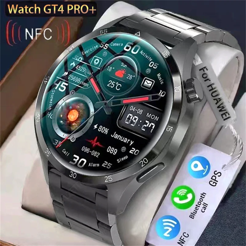 Pre Huawei GT4 Max Smart Watch Men Watch 4 Pro Amoled Hd Screen GPS GPS NFC Koderotesný vodotesný Bluetooth Call Smartwatch pre mužov