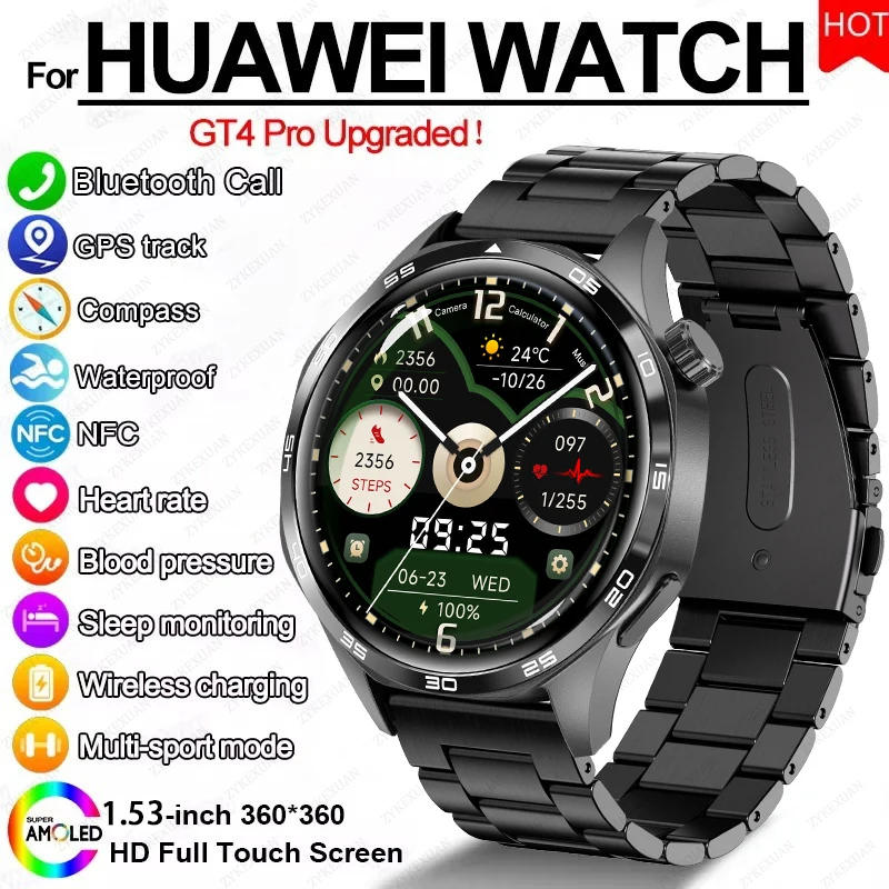 Pre Huawei GT5 Pro Smart Watch Men sledujte 5 Pro Amoled HD Screen Bluetooth Call GPS NFC srdcová frekvencia Sport SmartWatch Women 2024New
