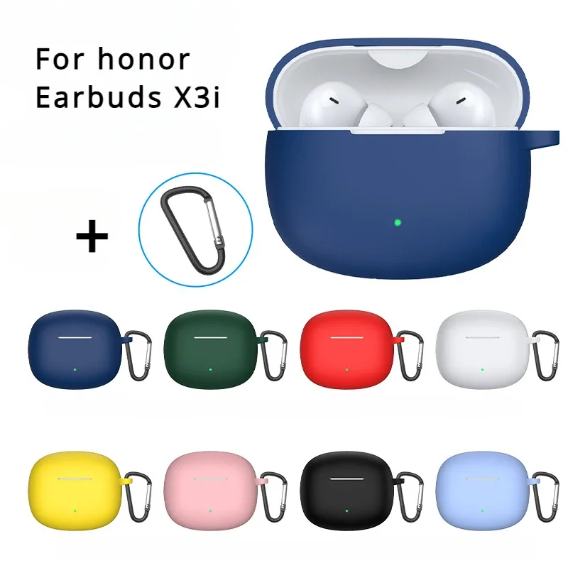Pre Huawei Honor Earbuds x3i / x3 lite Ochranné puzdro Silikón čistý farebný kryt pre čestné slúchadlá x3i / x3 lite