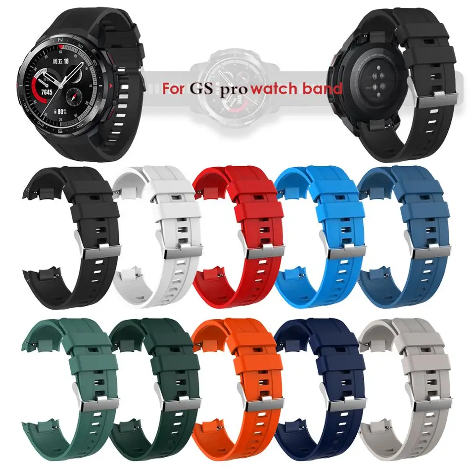 Pre Huawei Honor GS Pro Silikone Strap Fashion Sport Splatbing Watch Watch Watch pre Honor GS Pro Strap nastaviteľné hodinky