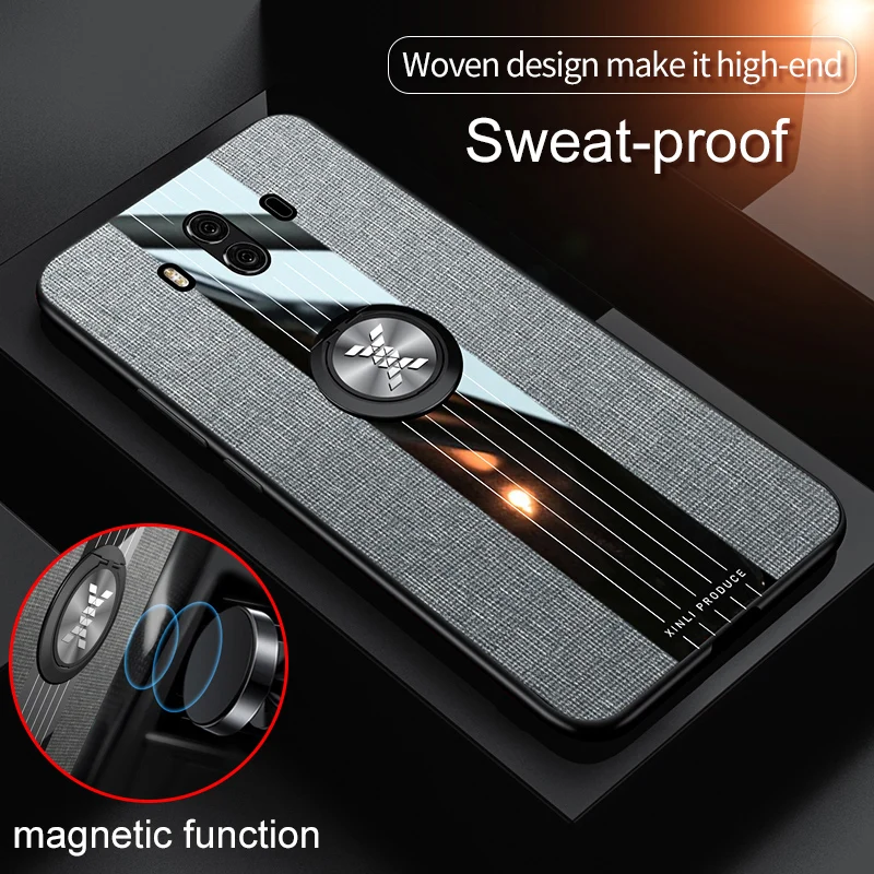 Pre Huawei Mate 10 Pro Case Luxury Tvrdá handrička s prsteňovým stojanom Magnet Slim Ochranný zadný kryt pre Huawei mate10 9 8 Mate9