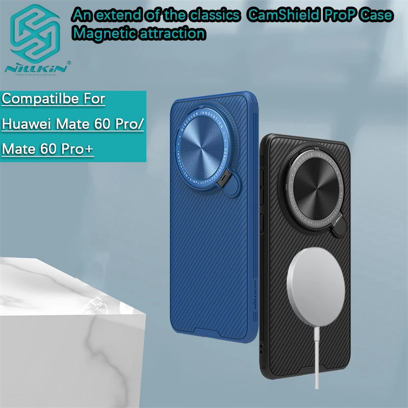 Pre huawei mate 60 pro+/huawei mate 60 pro plus nillkin camshield propagnetické puzdro TPU PC Phone Case Case Case shell