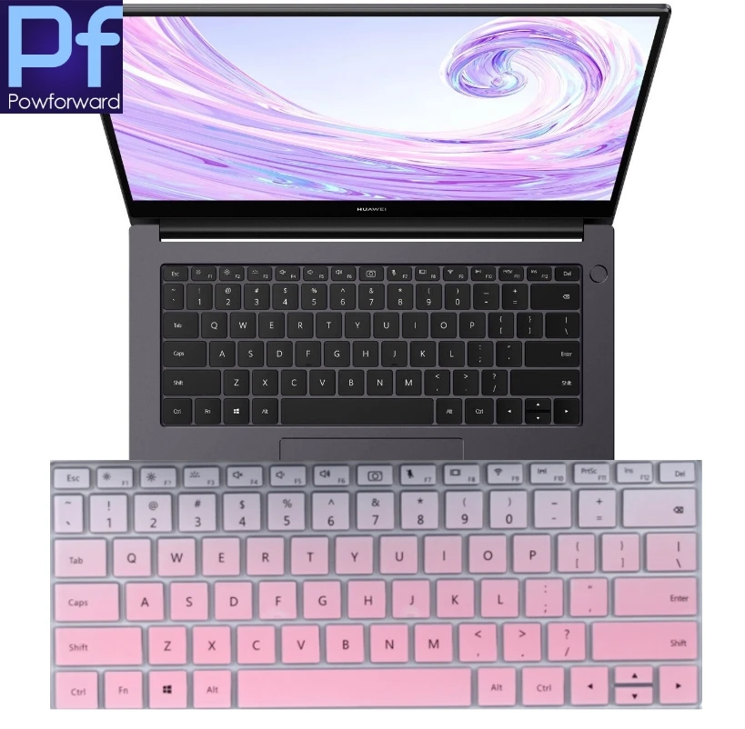 pre huawei matebook d 14 2020 (AMD Ryzen 5 3500U 3500U/8 GB/512 GB/Linux) Silikónový klávesový kryt chránič pokožky