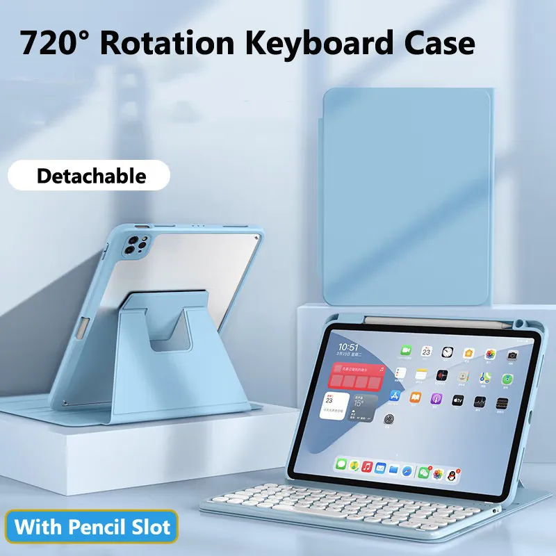 Pre Huawei MatePad Pro 12.2inch Air 2024 12 SE 11,5 S 11 Papermatte 10.4 Pro 10,8 Pro 11 2024 2020 360 ° Puzdro Rotačnej klávesnice