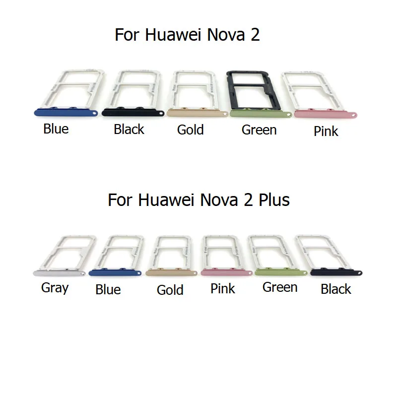 Pre Huawei Nova 2 Plus SIM Card Reader Držiteľ podnosového konektora pre kontajner Nova 2 SD Card Cantain s výmenou kolíka karty