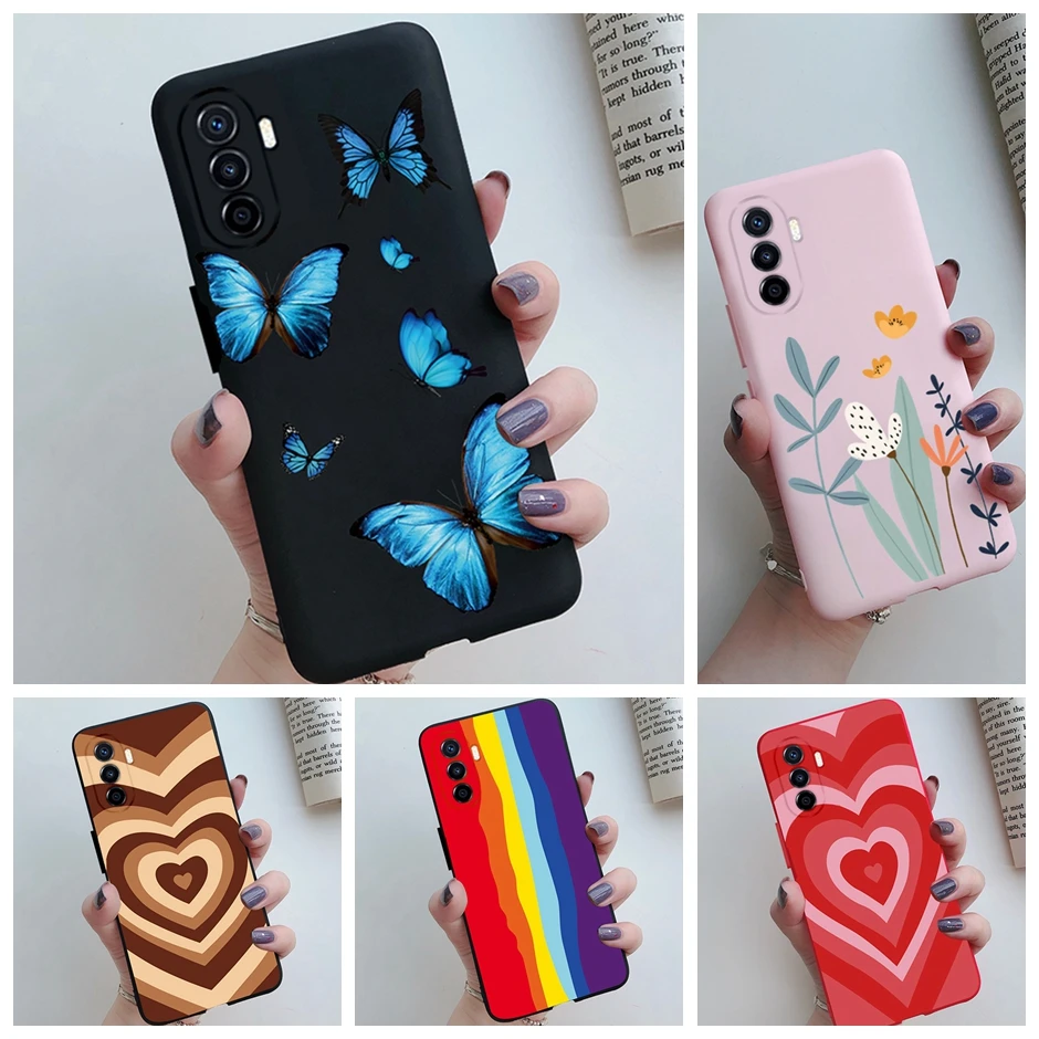 Pre Huawei Nova Y70 Case MGA-LX9 SLIKONE Soft TPU Zadný kryt pre Huawei Nova y70 plus telefóny puzdrá Huawei Nova y90 Novay70 Funda