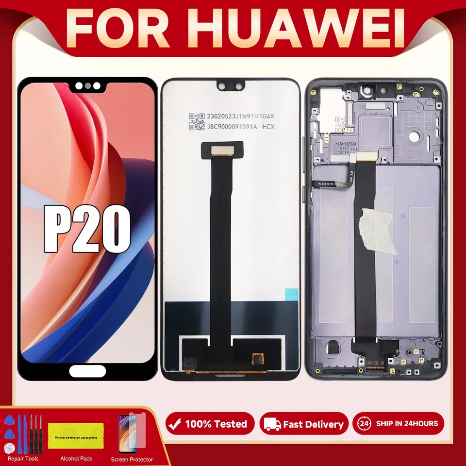 Pre Huawei P20 5.8'''For EML-L29C L09C AL00 TL00 L29 L09 LCD DISPIT DISPLEY DIGITIZER DIGITIZERIZÁCIA Výmena
