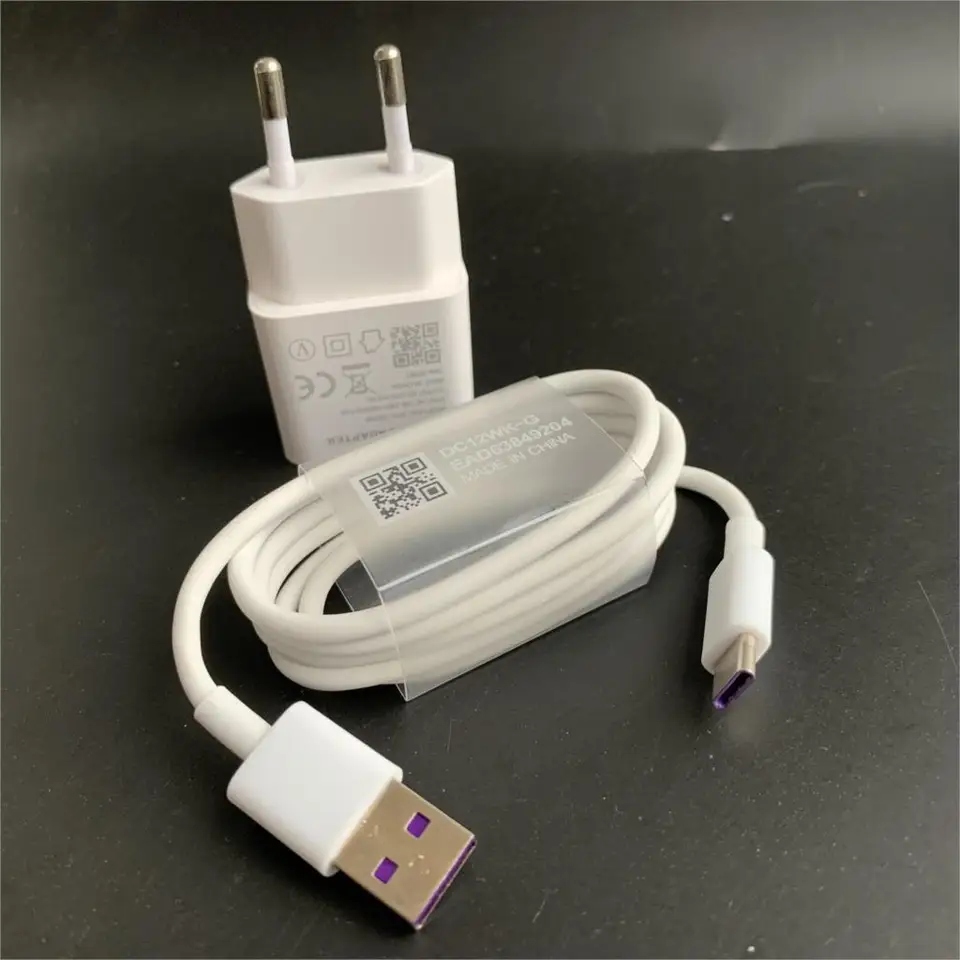 pre Huawei P20 Lite Charger Eu Rýchly rýchly nabíjanie 5A Typ C Kábel pre mate 20 Lite P20 P10 Lite Honor 9 8 Nova 2 2i 3 3i mágia