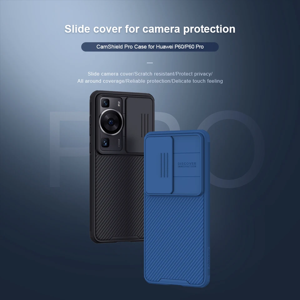pre Huawei P60/P60 Pro Case/Huawei P50/P50 Pro Nillkin Camshield Pro Case TPU PC Cover Pase Case Pase