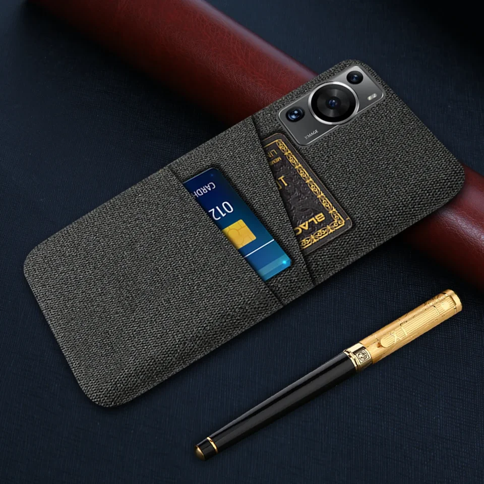 Pre Huawei P60 Pro Pura 70 Ultra Case Luxury Tkanina Dvojitá karta pre Huawei P60 Art Pura 70 Pro Plus Case Capa Coque Funda