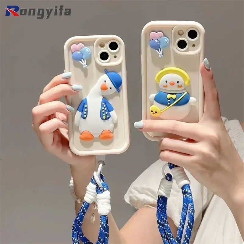 Pre Huawei Pura 70 Pro Ultra Nova 12 Pro Ultra 12i 11 SE Y61 Y90 Y71 Y70 Plus Honor 200 SMART X7C Y9A Telefónne puzdro Cuce Cover Cover Duck Cover