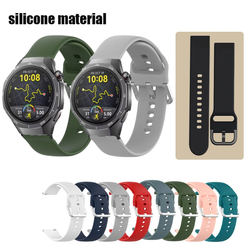 Pre Huawei Watch GT5 Pro / GT4 / GT3 SE / GT 2 2E Pro 3 42 mm 46 mm / púčiky Silikónový remienok 20 mm 22 mm hodinky