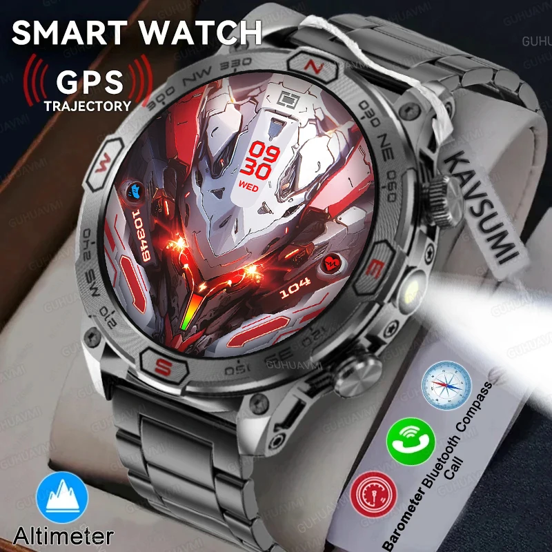 Pre Huawei Xiaomi Android Men Outdoor Smartwatch Bluetooth Call Sport Tracker Krvný tlak IP68 Vodotesné inteligentné hodinky 2024