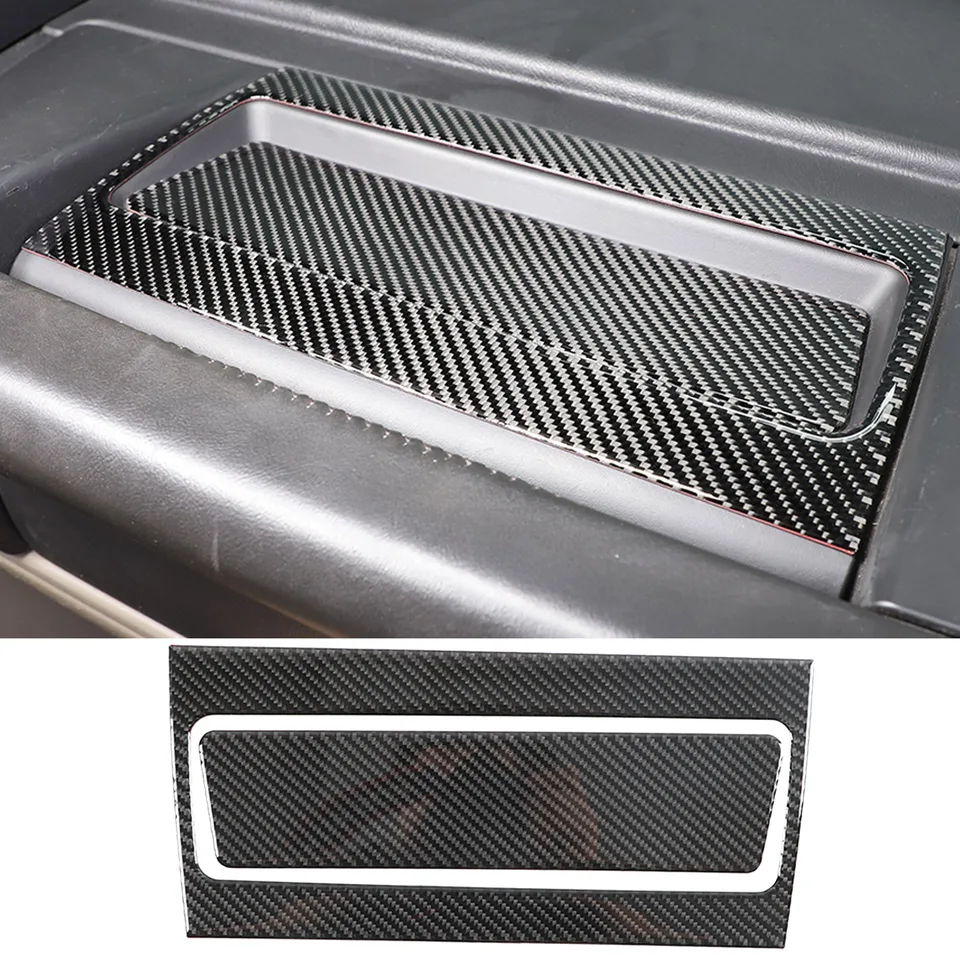 Pre Hummer H2 2003-2007 Mäkké uhlíkové vlákno Centrálna regulačná kolo-pilota Storage Box Rámka Nálepka vozidla Vnútorné príslušenstvo