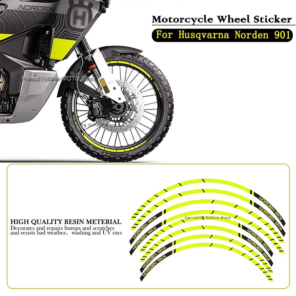 Pre Husqvarnu Norden 901 3D epoxidová živica motocykla ochranná nálepka vodotesná módna módna nálepka na okrajové pásové pásk