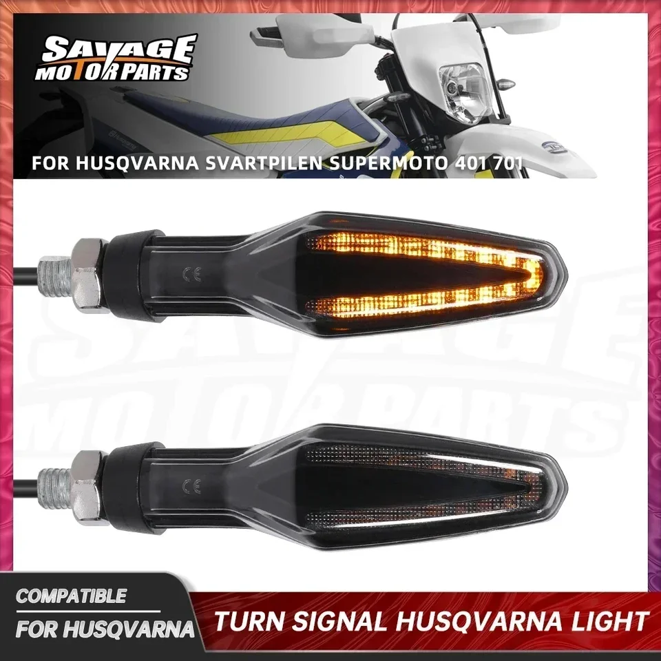 Pre Husqvarnu Supermoto 701 2025 LED BLASKER TOWER SIGNAL SLIGHT SVARTPILEN 401 701 2016+