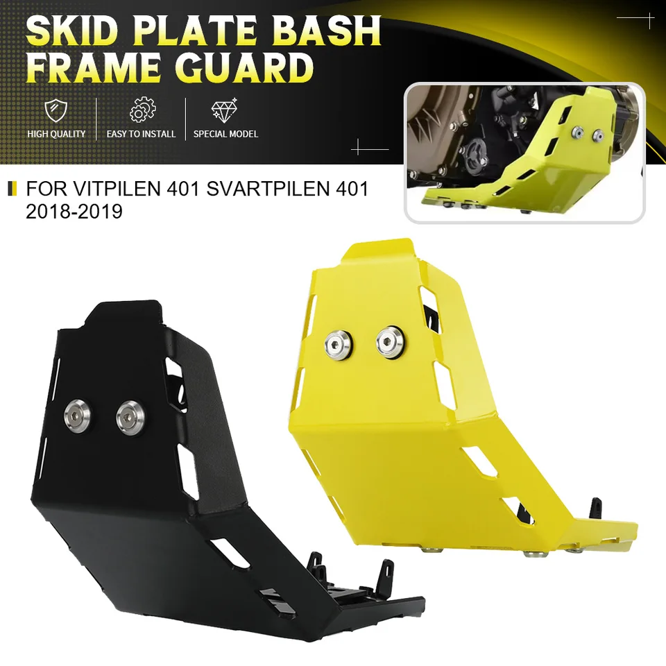 Pre Husqvarnu Vitpilen 401 SvartPilen 401 2018-2019 Motocyklové príslušenstvo šmykľavka Plate bash strážna ochrana motora Ochrana motora