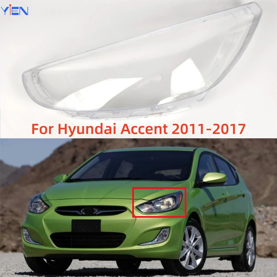 Pre Hyundai Accent 2011-2017 Accesorios para el Coche Vymeňte priehľadné PC Svetlá autá Schetové svetlomety lampy
