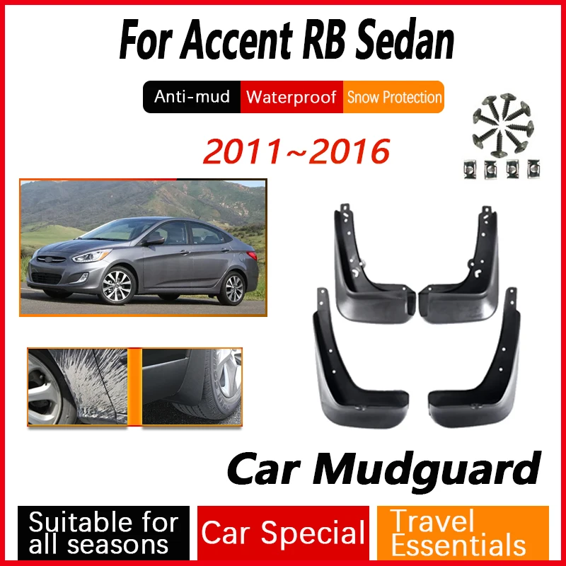Pre Hyundai Accent Verna Solaris Accent Excel III Grand Pony Taxi Dodge Attitude Sedan RB Accessorie 2011-2016 2012 Mudguard