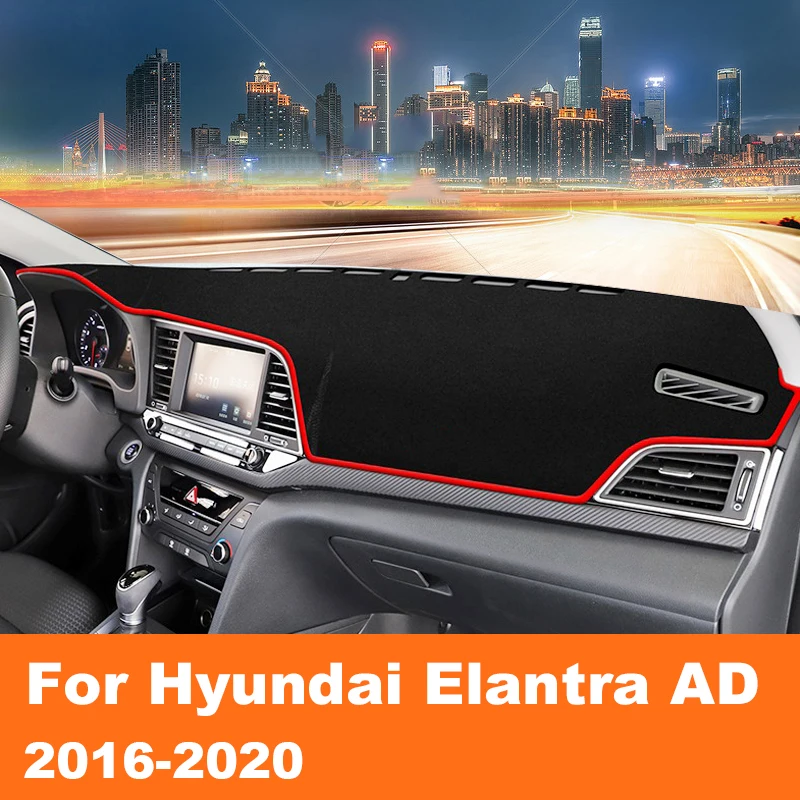 Pre Hyundai Elantra AD 2016-2018 2019 2020 Dash Mat Car Dashmat Dashboard Cover Cover Sun Shade Dash Cover Cover Koberec príslušenstvo Koberec