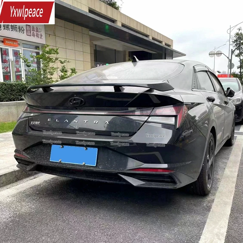 Pre Hyundai Elantra Avante CN7 2020 2021 2022 2023 SPOILER ABS GLOSSY BLACK CARBIN V LOZ