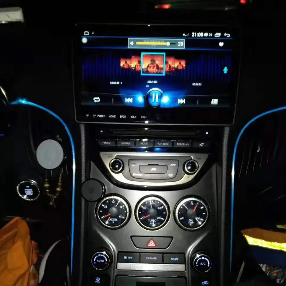 Pre Hyundai Genesis Coupe 2012 Android 13 Tesla Style Audio Audio GPS navigácia pre auto multimediálne stereofónne jablkové CarPlay