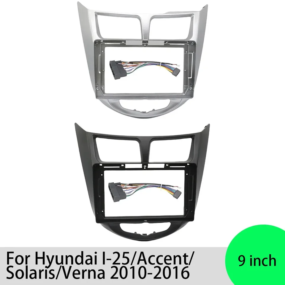 Pre Hyundai I-25/Accent/Solaris/Verna 2010-2016 Auto 9 palcov Rádio fascia rám Android 2Din MP5 Player Stereo Panel