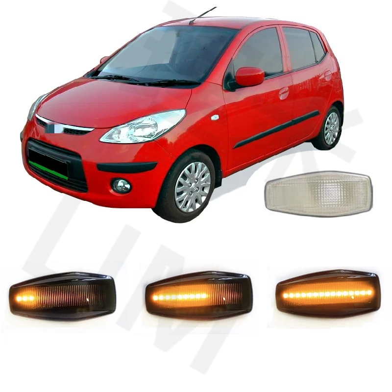 pre Hyundai i10 PA 2008 2009 2010 2010 2012 2013 Sekvenčný ukazovateľ dynamický LED bočný signálny svetlo signálu