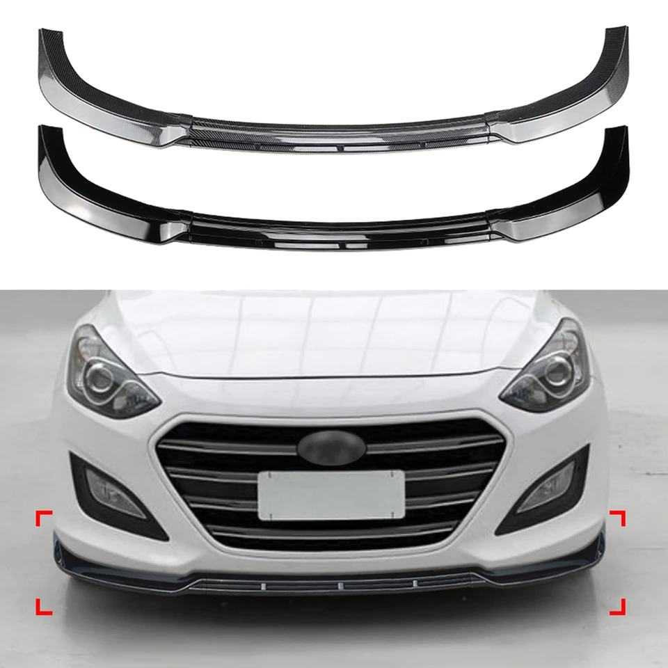 Pre Hyundai i30 Mk2 Mk2.5 2012 2013 2014 2015 2016 2017 Predný nárazník Spojler Lip Hosbonové vlákno Lok