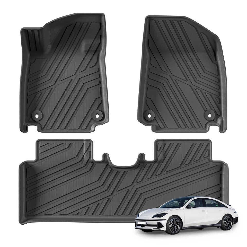 pre Hyundai Ioniq6 2023 2024 podlahové rohože automobilov nákladný vložka Trunk Pad TPE 3D vodotesné celé počasie ľavá ruka pohon