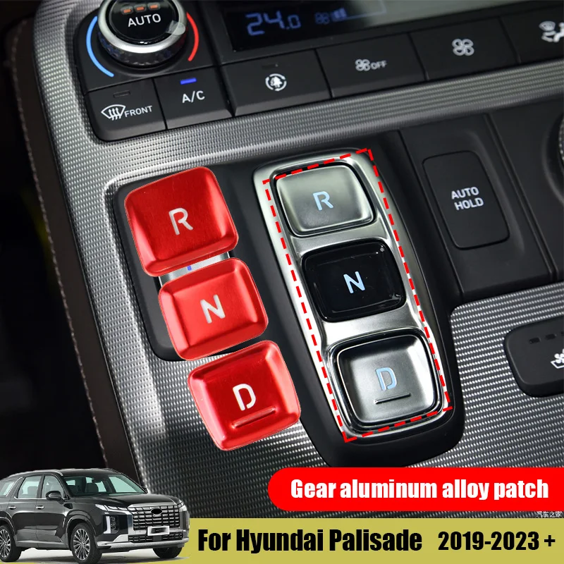 Pre Hyundai Palisade 2019 2020 2023 Shift Keys Hliníková zliatina Dekoratívna záplata chráni interiér automobilu