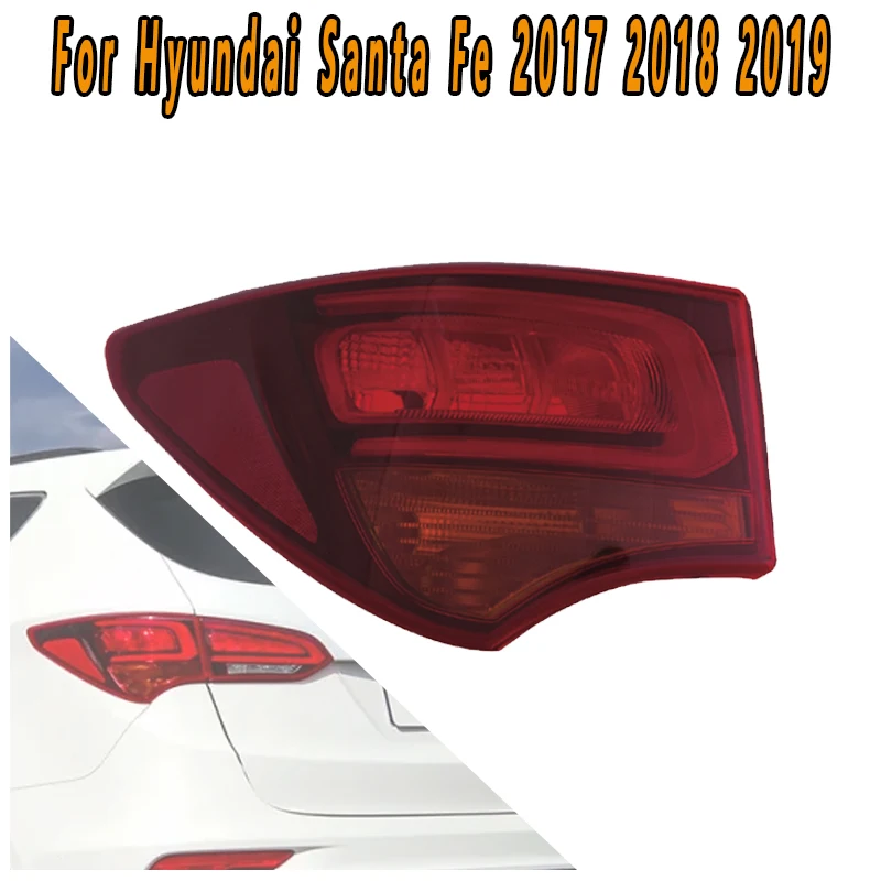 Pre Hyundai Santa Fe 2017 2018 2019 Zadné zadné svetlá Signály Brzdenie Parkovisko Radé svetlá Blikajúce svetlá Žiadna žiarovka/LED dióda