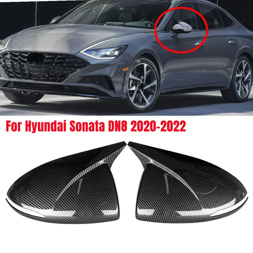 Pre Hyundai Sonata DN8 2020 2021 2022 Bočné zrkadlo spätného zrkadla Krípový kryt krídla Vonkajšie dvere Zadné pohľady Zadanie puzdra Vzhľad uhlíkových vlákien Vzhľad