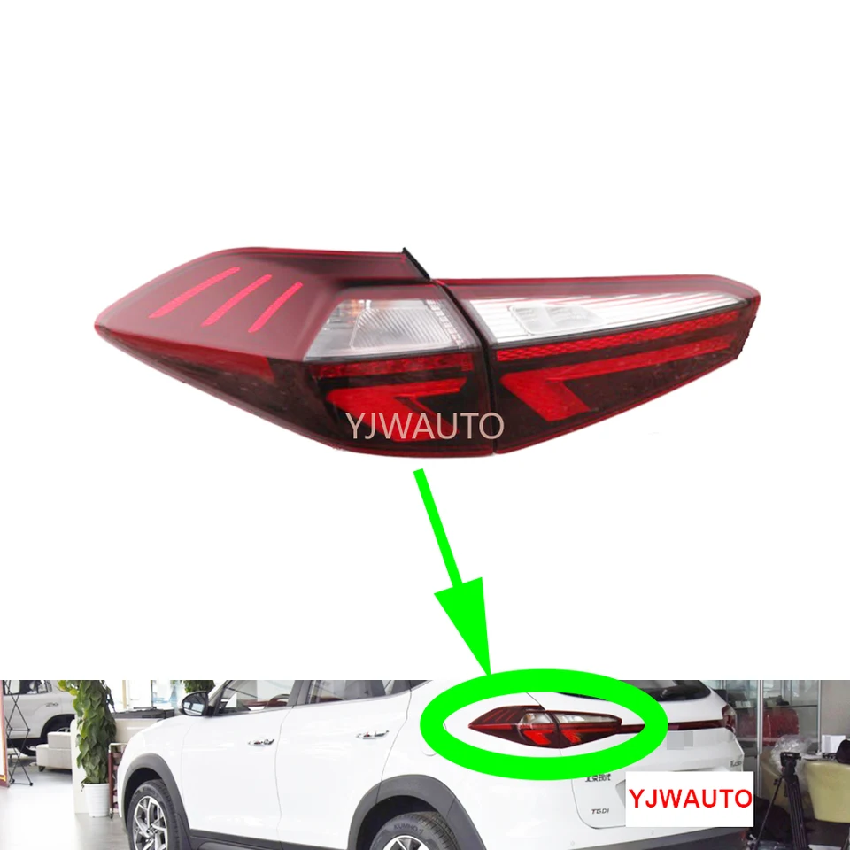 Pre Hyundai Tucson 2019-2021 Zostava zadnej zadnej časti Taillamp Taillamp Slupka lampa brzdenie brzdu zadné svetlo