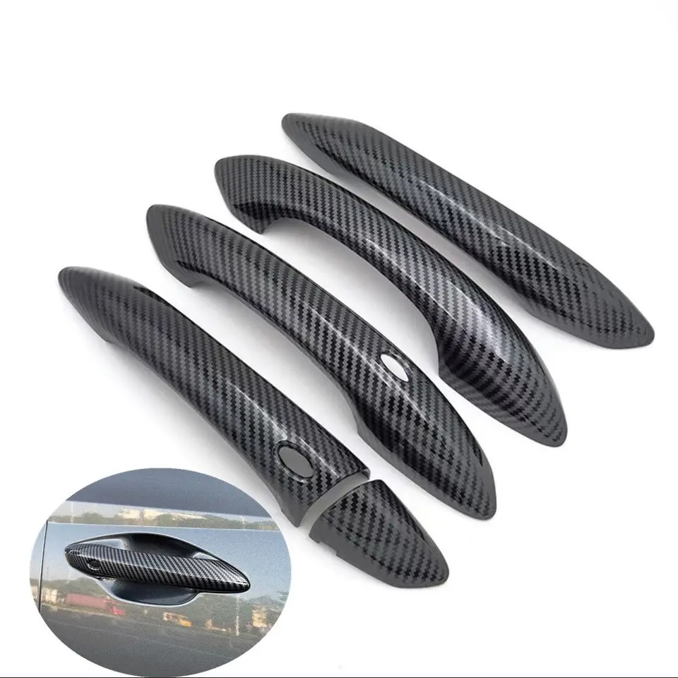 Pre Hyundai Tucson 2021 2022 2023 NX4 Nové uhlíkové vlákno Chrome Chrómové dvere rukoväte kľučky dekorácie dekorácie STYLING STYLING Príslušenstvo