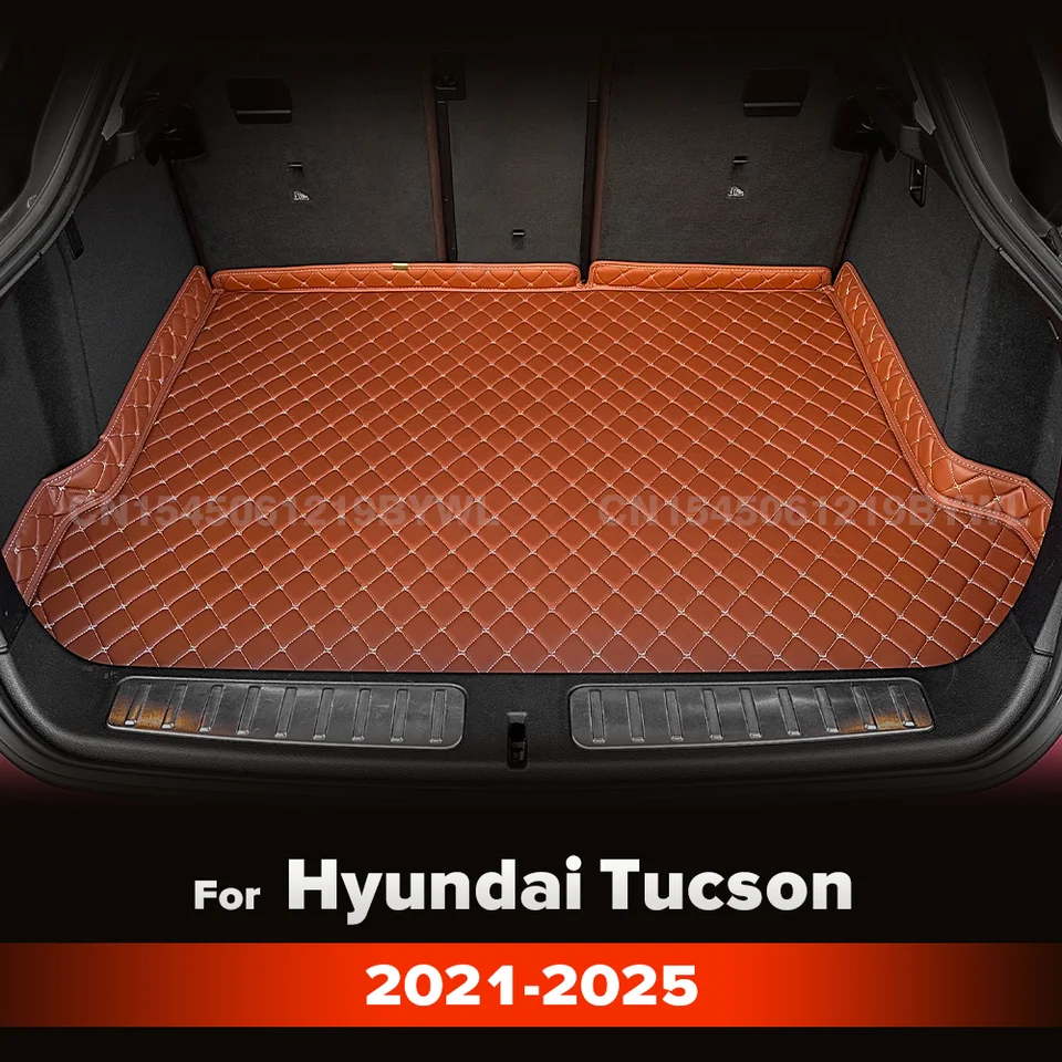 Pre Hyundai Tucson 2021-2025 2022 2023 2024 Kmeň automobilový kmeň Mat Rout Vysoké kvalitné kožené príslušenstvo auto Interiér dekorácia