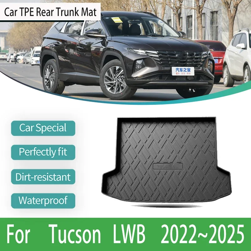 Pre Hyundai Tucson LWB NX4 N-Line 2022 ~ 2025 Zadné kmeňa automobilu Anti-Scratch Protection Cushion Automobilové doštičky
