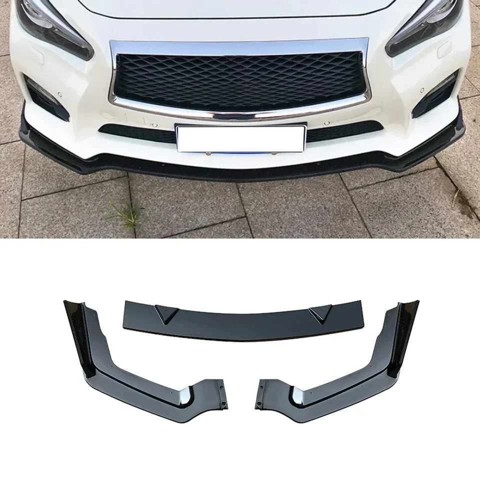 Pre Infiniti Q50 2014-2017 3ks predný nárazníkový nárazníkový nárazníkový kryt TRES TRESPLIVE DIFFUSER DIFLECTOR DEFLECTOR Body CANARD CANARD