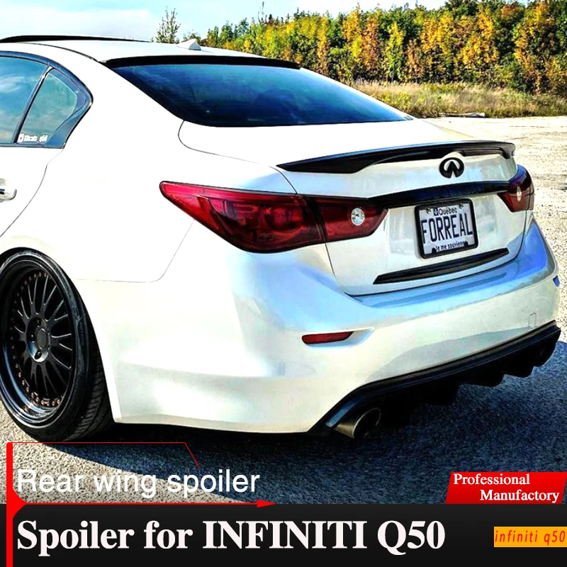 Pre infiniti Q50 Q50S SPOILER ABS MATERICKÝ KOMOTICKÝ KRIZOVÝ KRIDOVÝ ZADARMO Zadný spojler pre spoiler Infiniti Q50 2013+2017