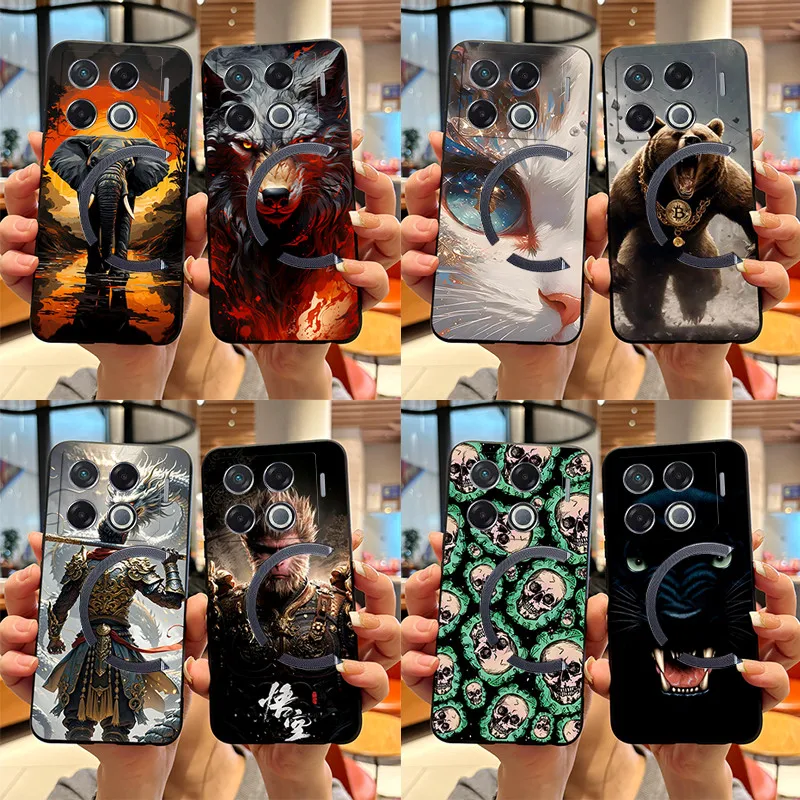 Pre Infinix GT 20 Pro Case Infinix GT 10 Pro Cover GT20 GT10 20 PRO X6871 X6739 Čierny mýtus Wukong Silikone Puzdro Soft