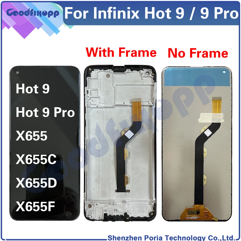 Pre Infinix Hot 9 Pro X655 X655C X655D X655F HOT9 HOT9PRO LCD DISPLET DISPLET DIGITÁRNE DIGITÁRE Zostava Opravy Výmena diel