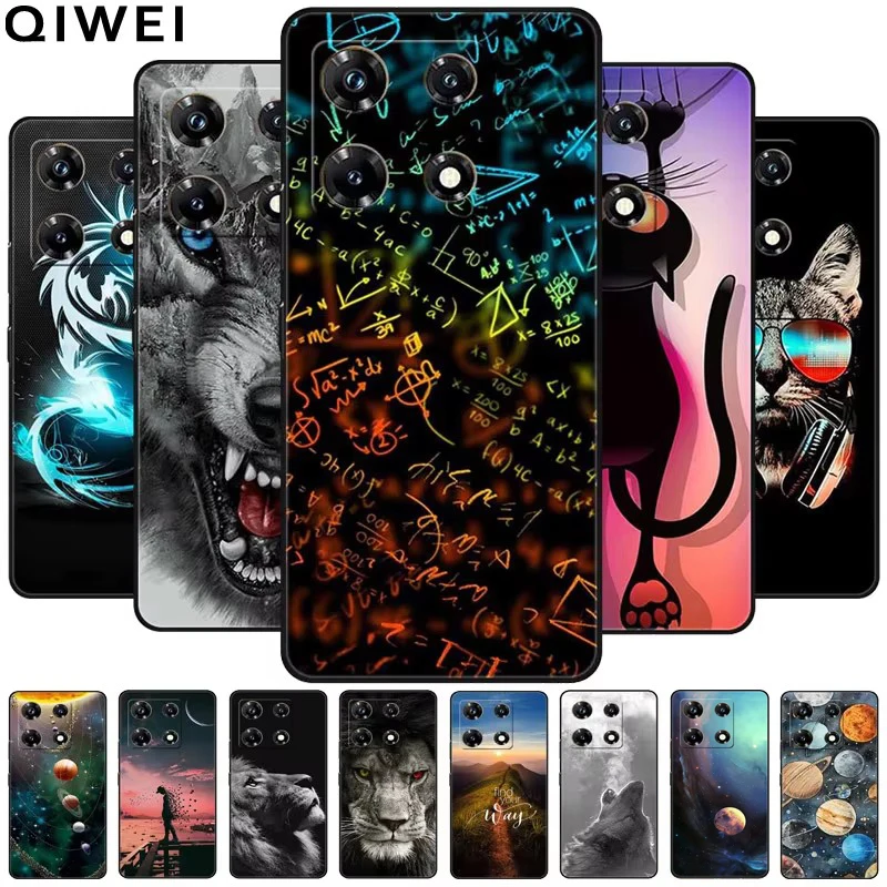 Pre Infinix Poznámka 30 VIP puzdro Soft Silikone Wolf Lions TPU telefónny puzdro pre Infinix Note30 VIP Shockproof Covers pre Infinix X6710