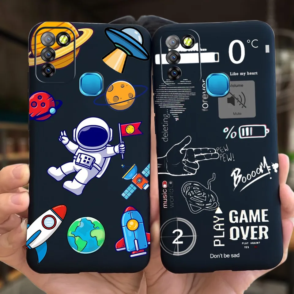 Pre Infinix Smart 5 / Smart 6 (3/64G) / X657B X657C X657 Karikatúra Cool Child Cover Cover Smart5 Smart6 Soft Silikone TPU