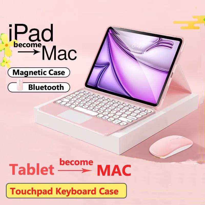 Pre Infinix XPAD 2024 11 palca x1101 tenký tenký puzdro Tablet KeyCap Tablet s myšou klávesnicou Bluetooth Keyboard Mouse