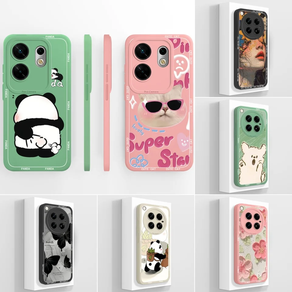 Pre Infinix Zero 40 Phone Coque Zero 30 puzdro Krásna panda mačka Soft Silikone Shell Sell