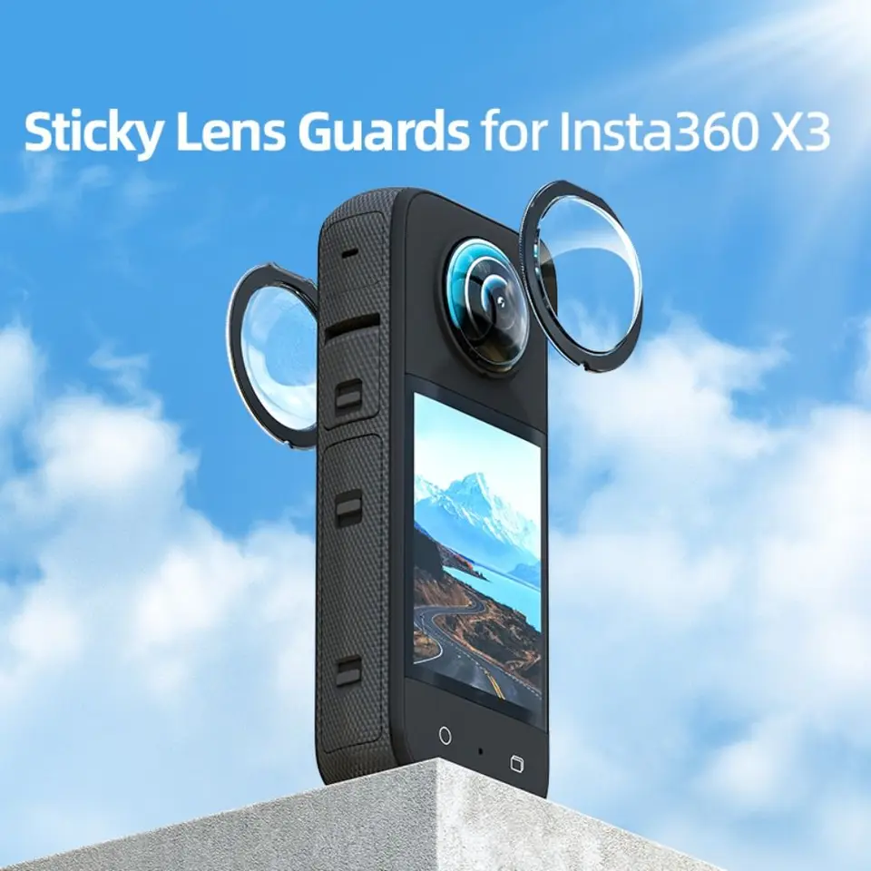 Pre Insta 360 X3 Sticky LetS Lens Ochrana ochrany vodotesných zrkadlových šošoviek pre ochrancu pre ochranu 360x3