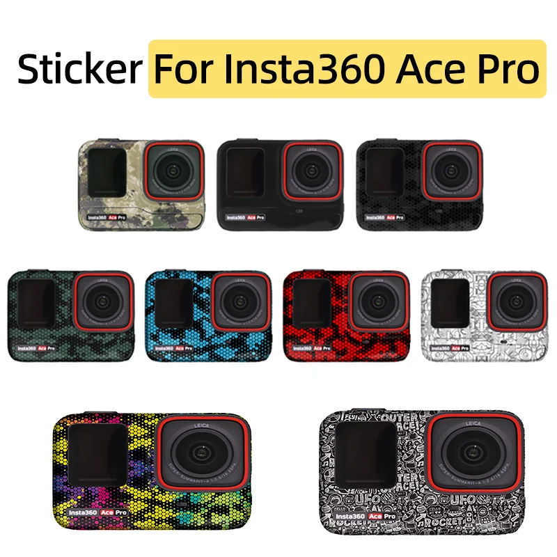 Pre insta360 Ace Pro Sports Camera Sticker Witerproof Anti-Scratch Ochranné filmy Personalizované upravené nálepky Kožné doplnky