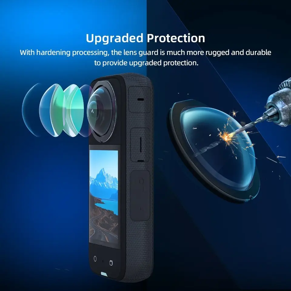 Pre insta360 x3 anti-škrabka na lepivé šošovky Dual-Lens 360 Mod pre Insta 360 x3 ochranca šošovky CAMP CAMERY ADPORADY 1 pár
